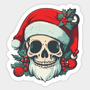 Santa Claus skull Sticker